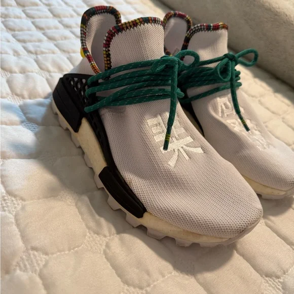 Adidas White and Green Sneakers with Modern Design